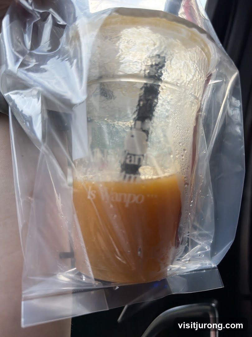 Beverage in Plastic Bag