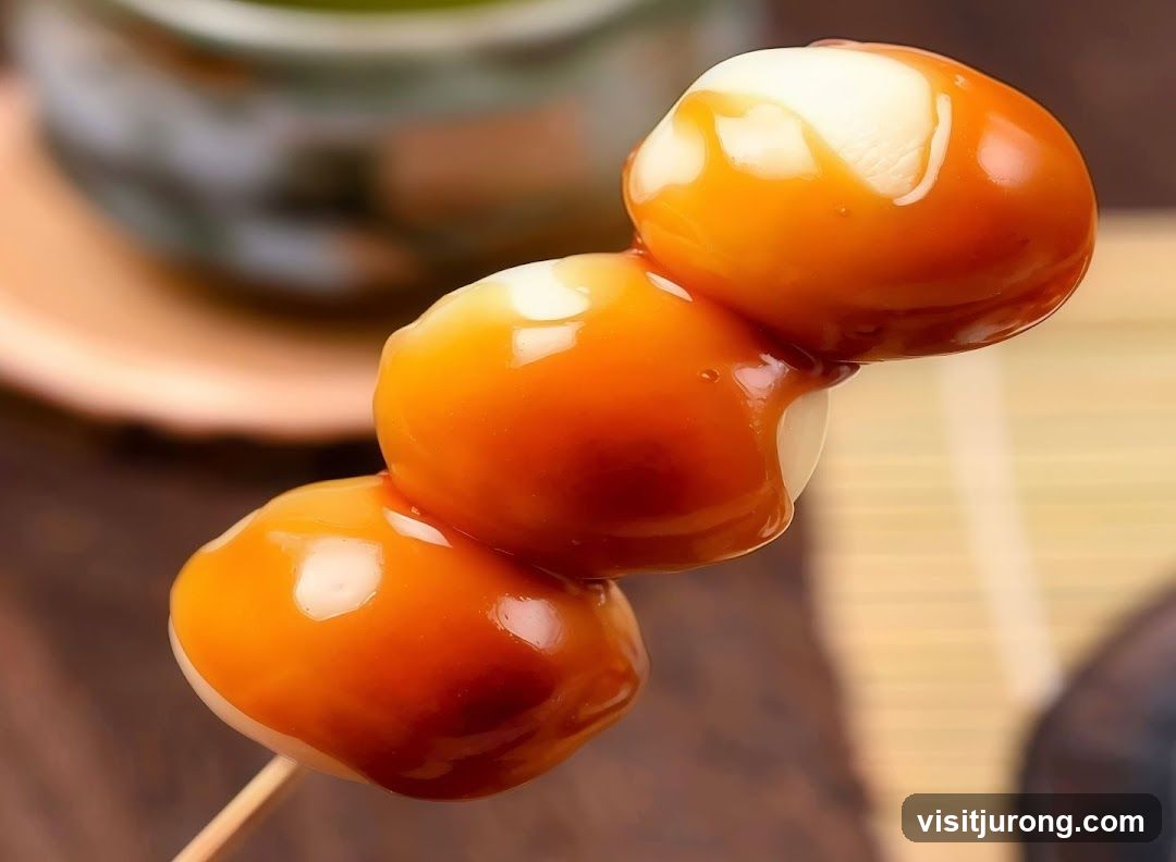Dango Skewer with Caramel Sauce