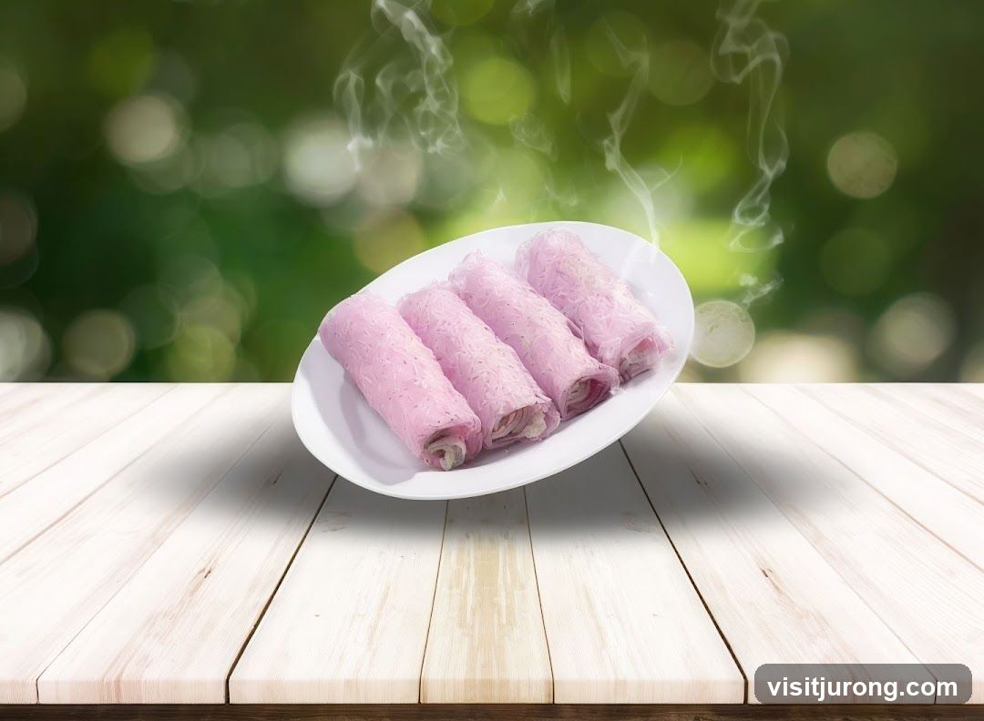 Rolled Desserts on a Plate