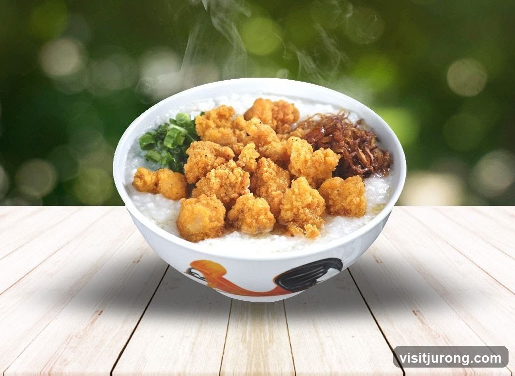 Congee with Fried Chicken