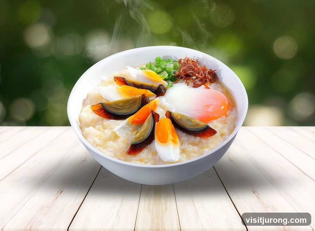 Congee with Century Eggs and Soft-Boiled Egg