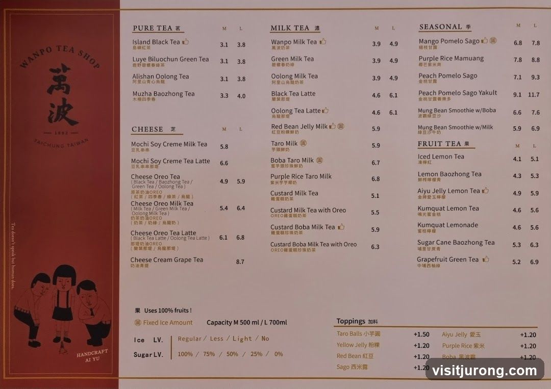 WANPO TEA SHOP Menu