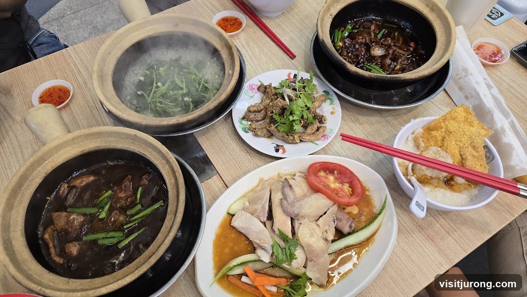 Table with various dishes