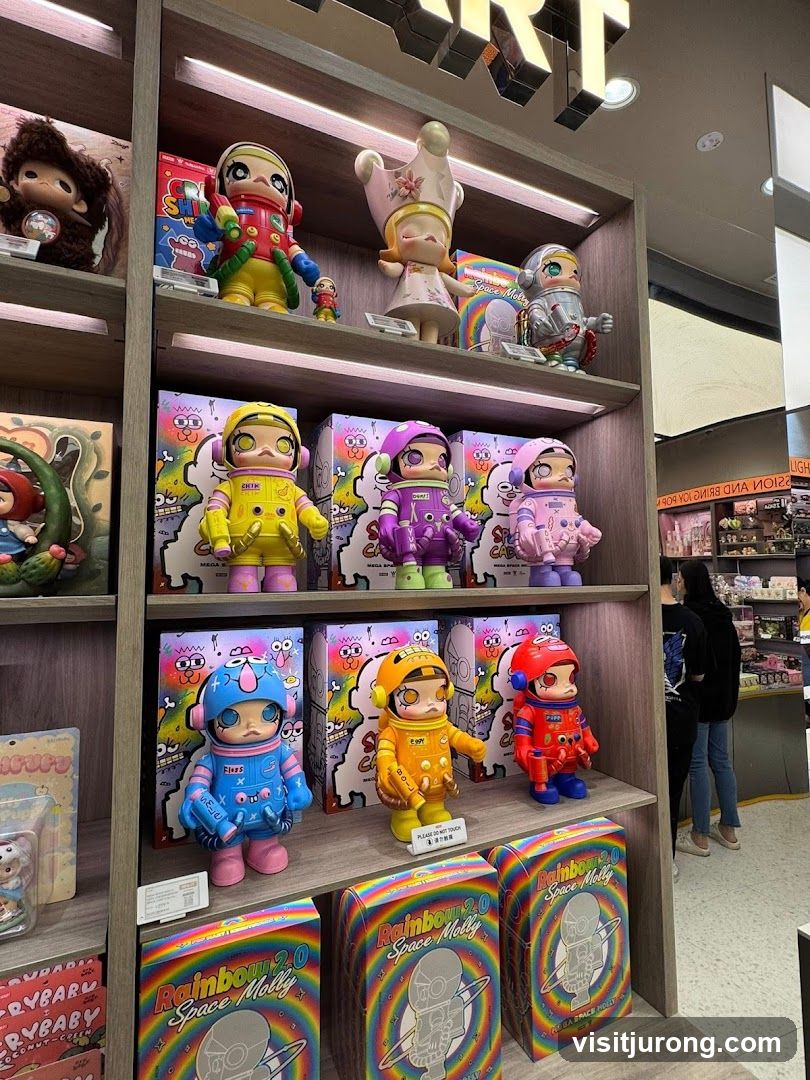 Display of collectible toys