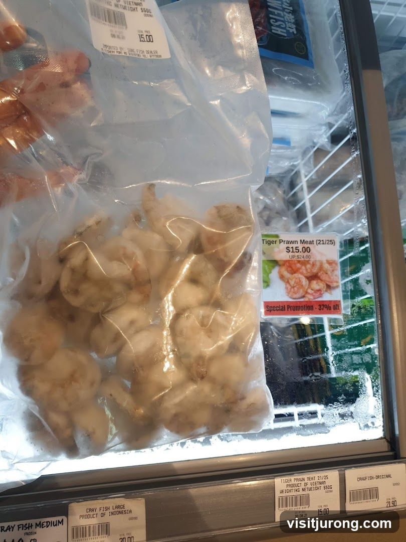 Frozen Seafood Display