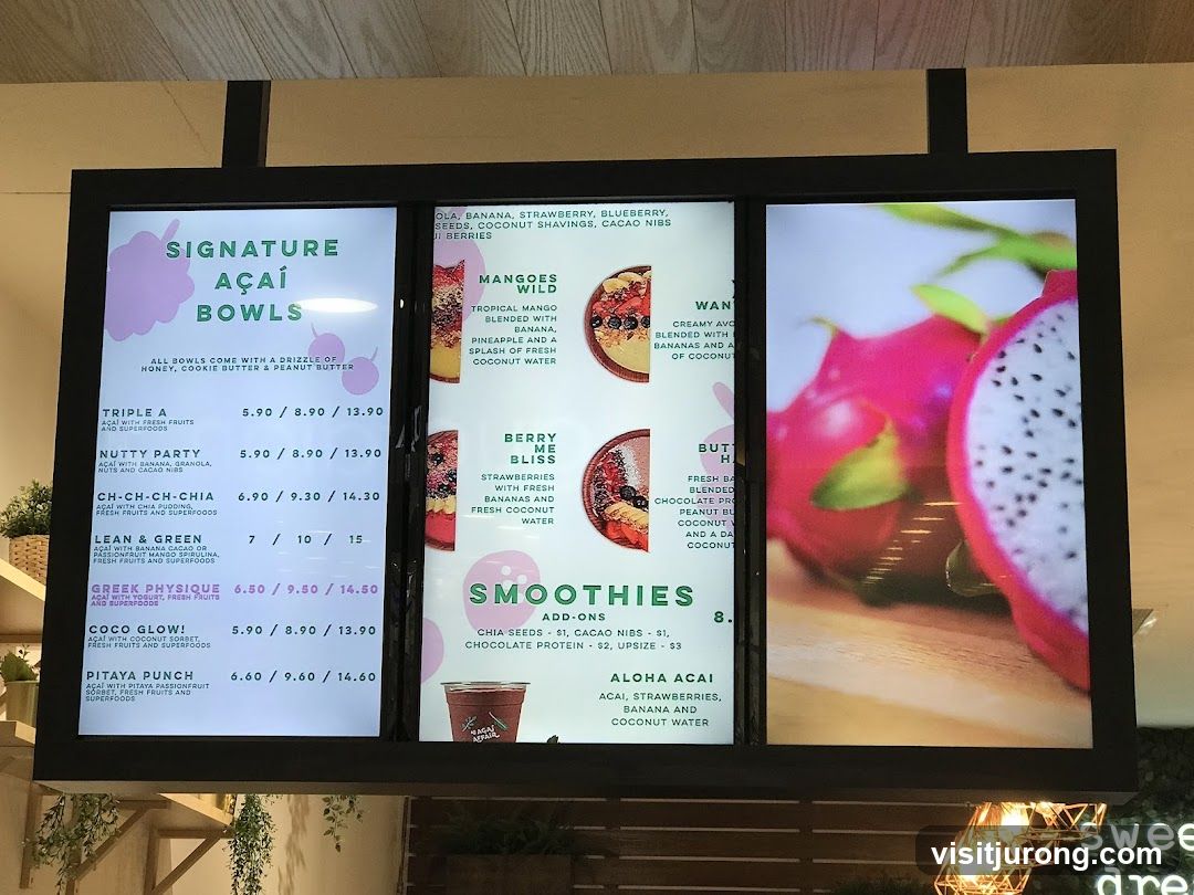 Açaí Bowls and Smoothies Menu