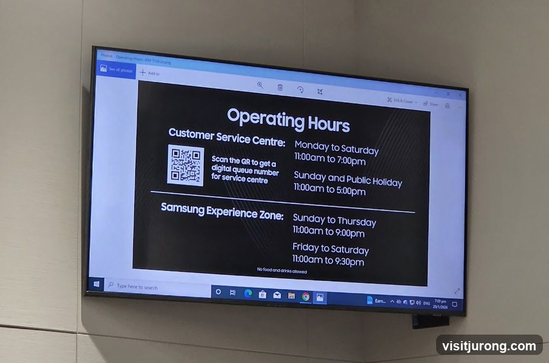 Operating Hours Display
