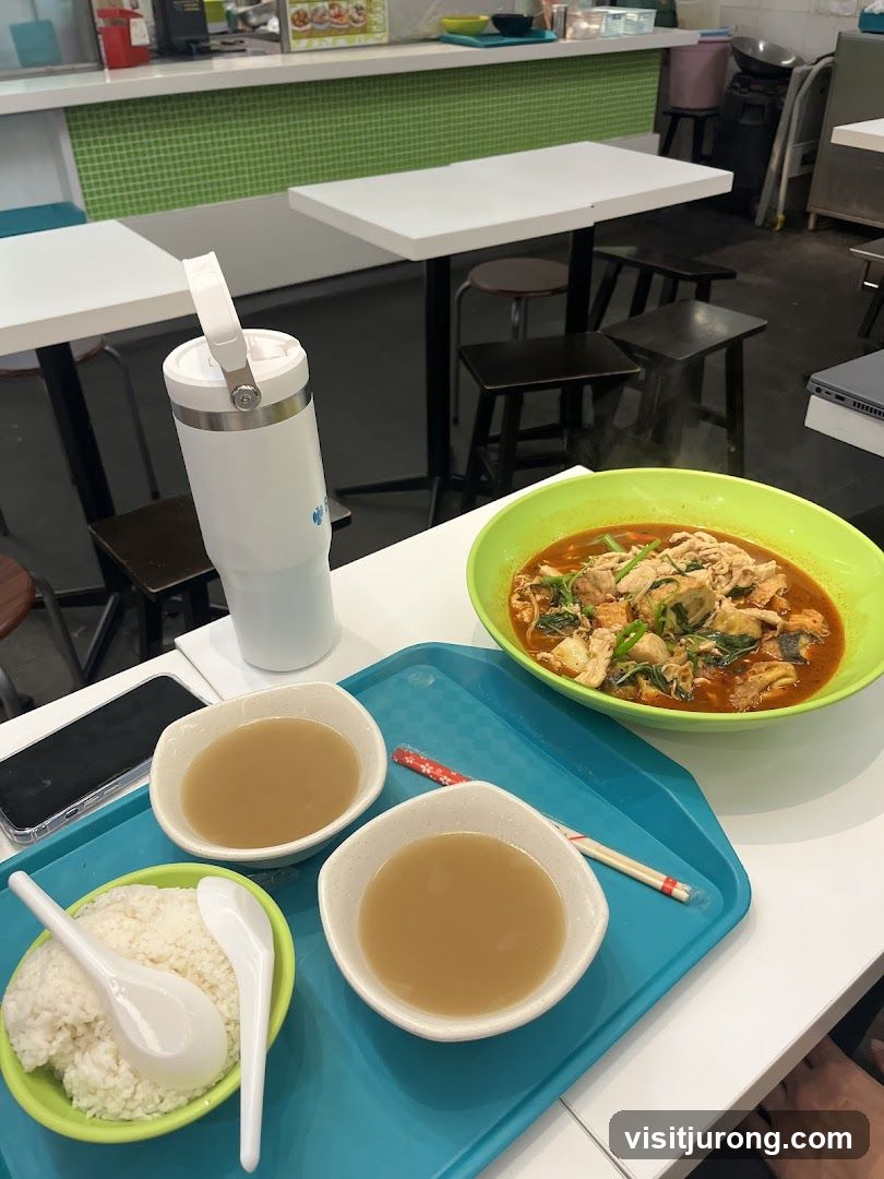 Meal with Rice and Soup