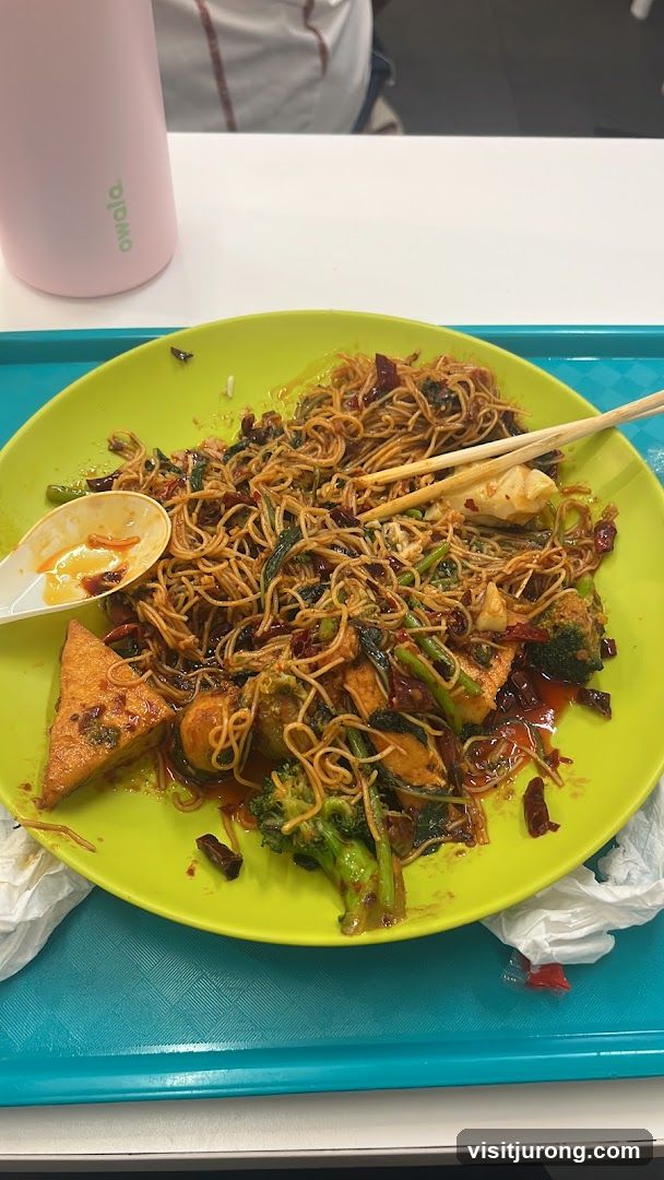 Spicy Noodles with Tofu and Broccoli