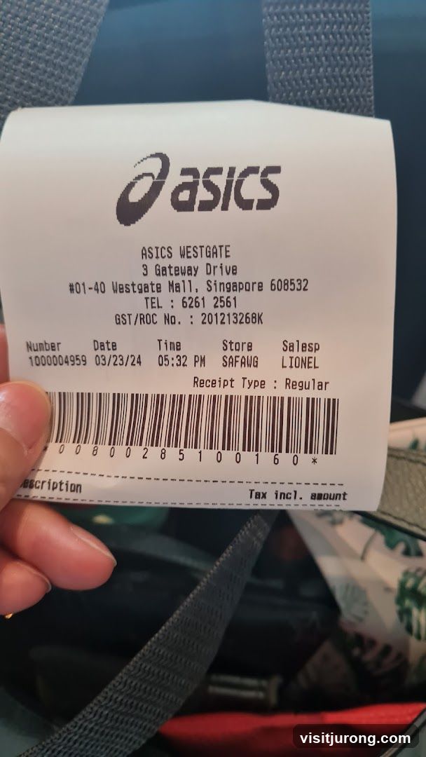 Asics Receipt