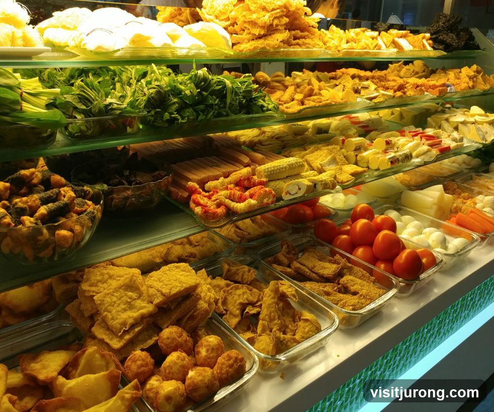 Fried Foods and Fresh Ingredients Display