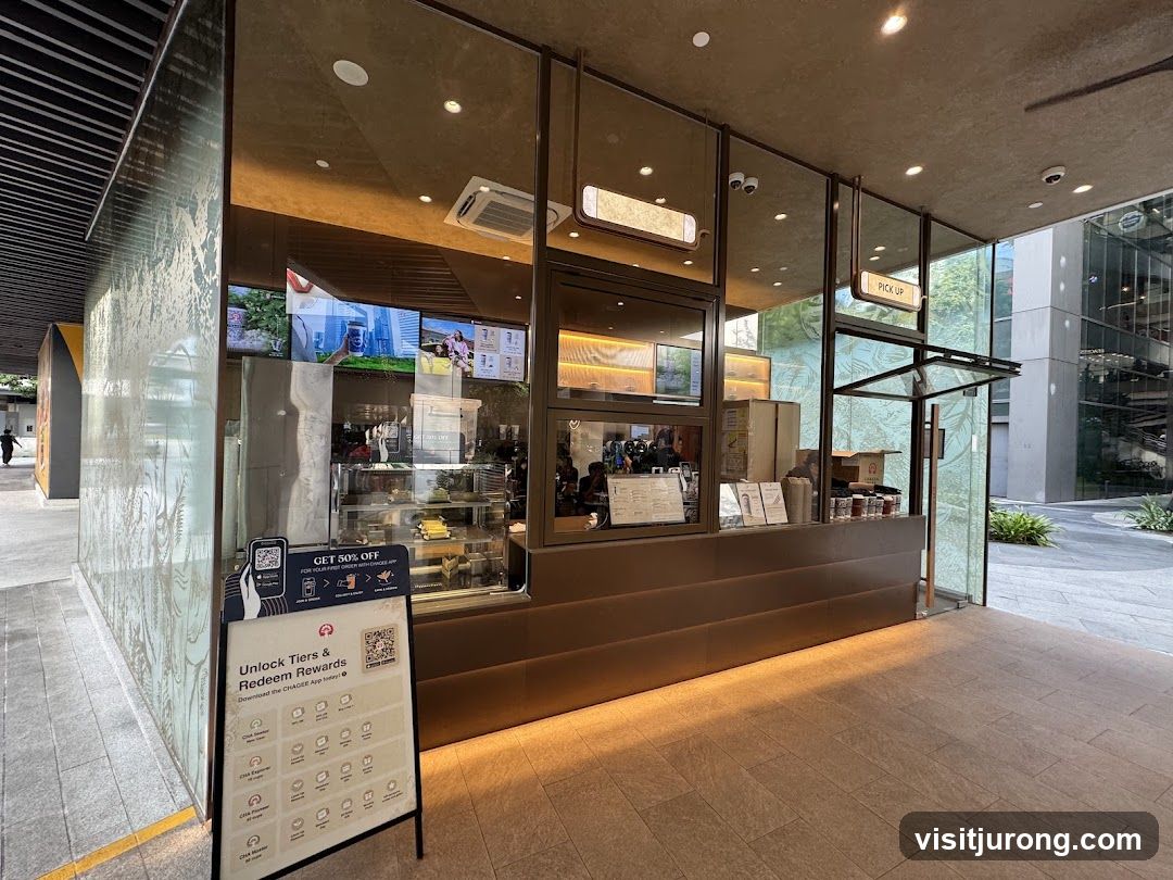 Cafe Counter with Digital Menu Screens