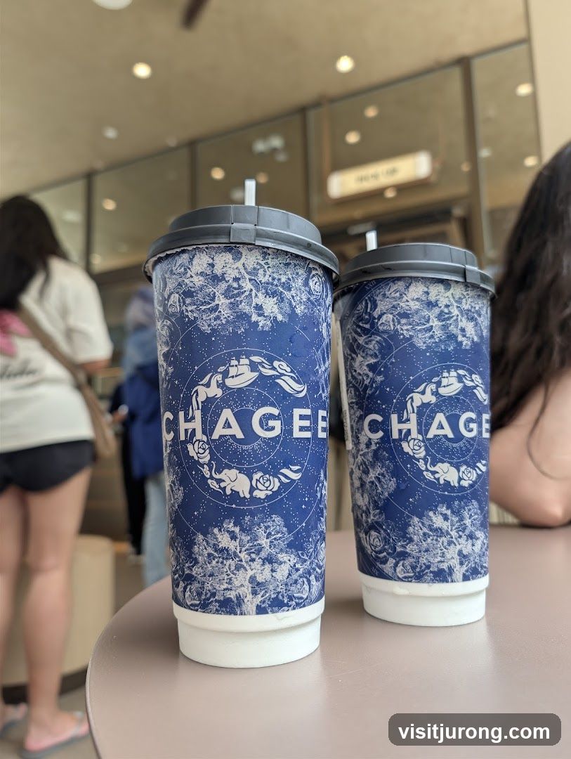 Two cups with logo