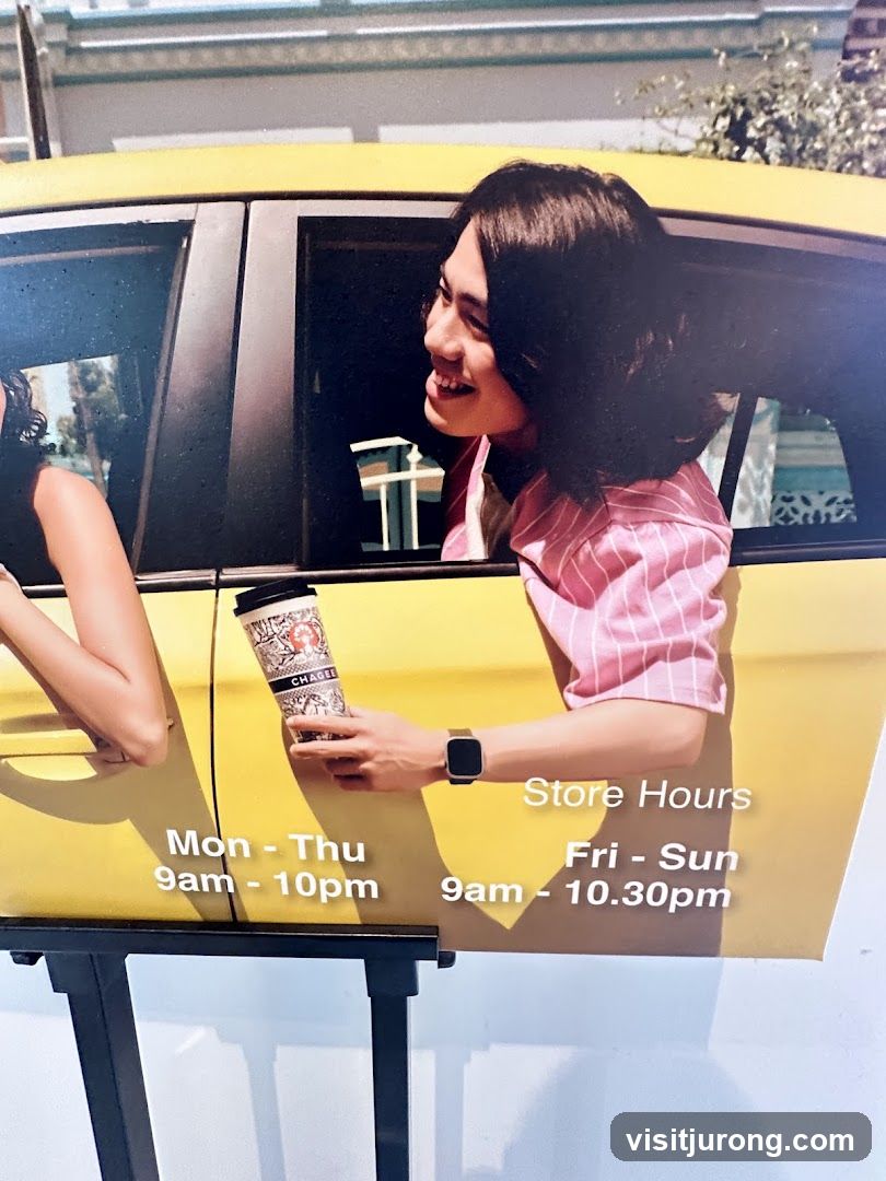 Advertisement with Store Hours