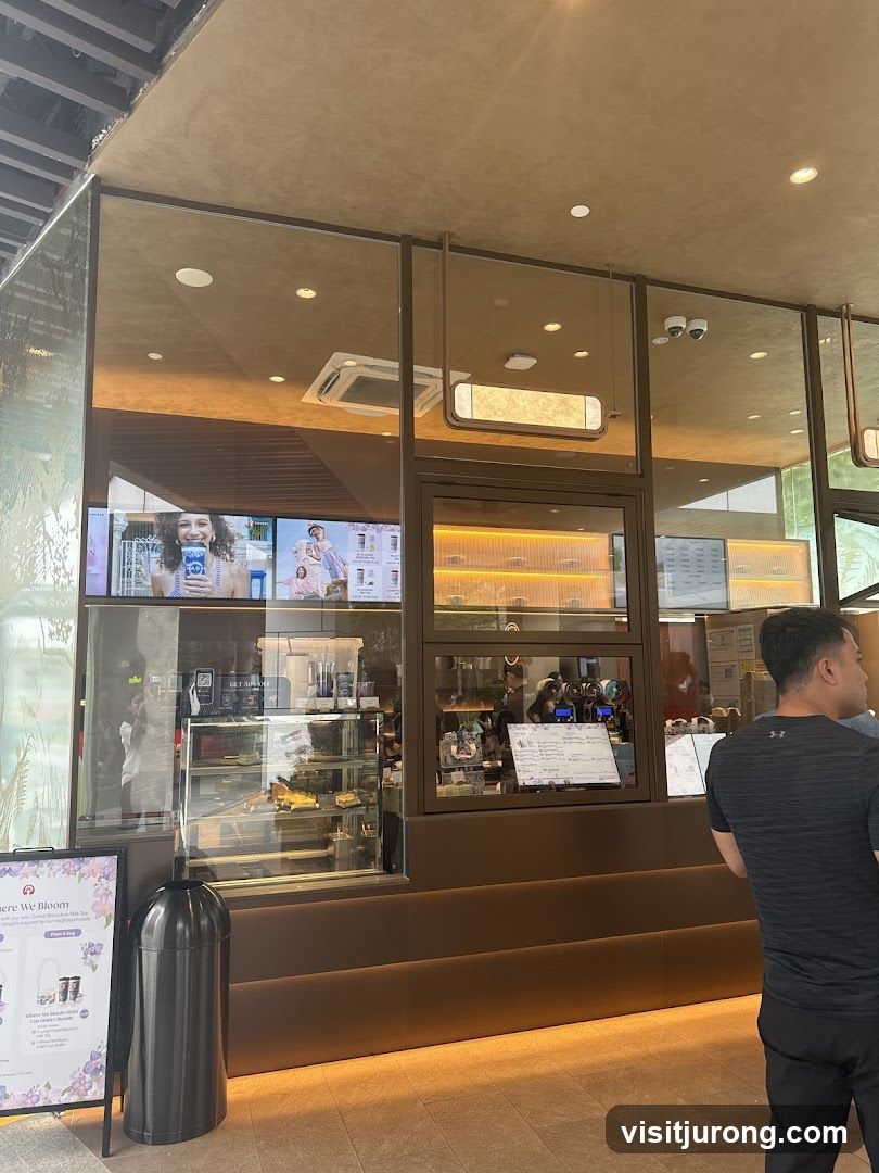 Cafe Counter with Desserts and Drinks