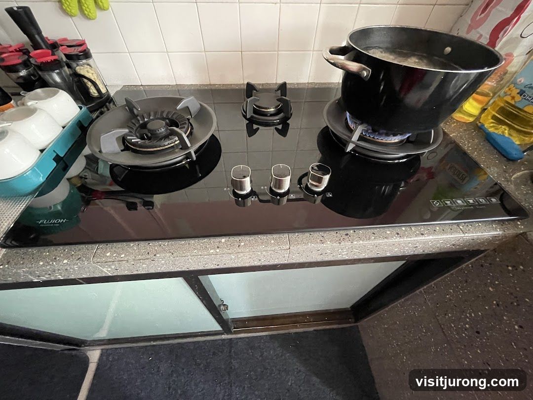 Gas Stove with Pot