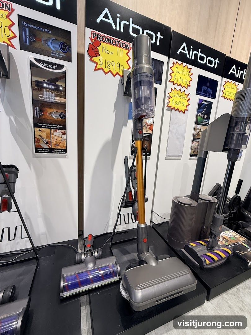 Airbot Vacuum Cleaners on Display