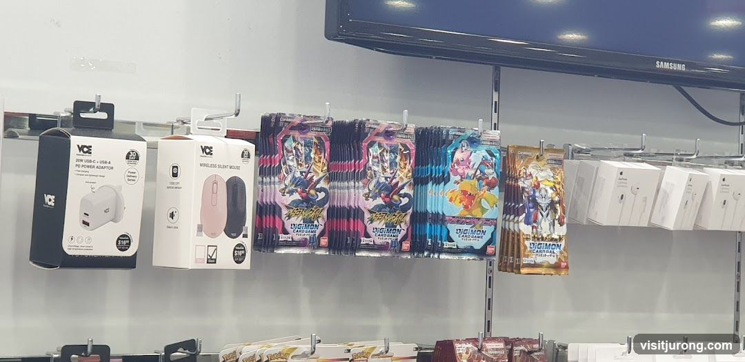 Retail display of electronics and trading cards