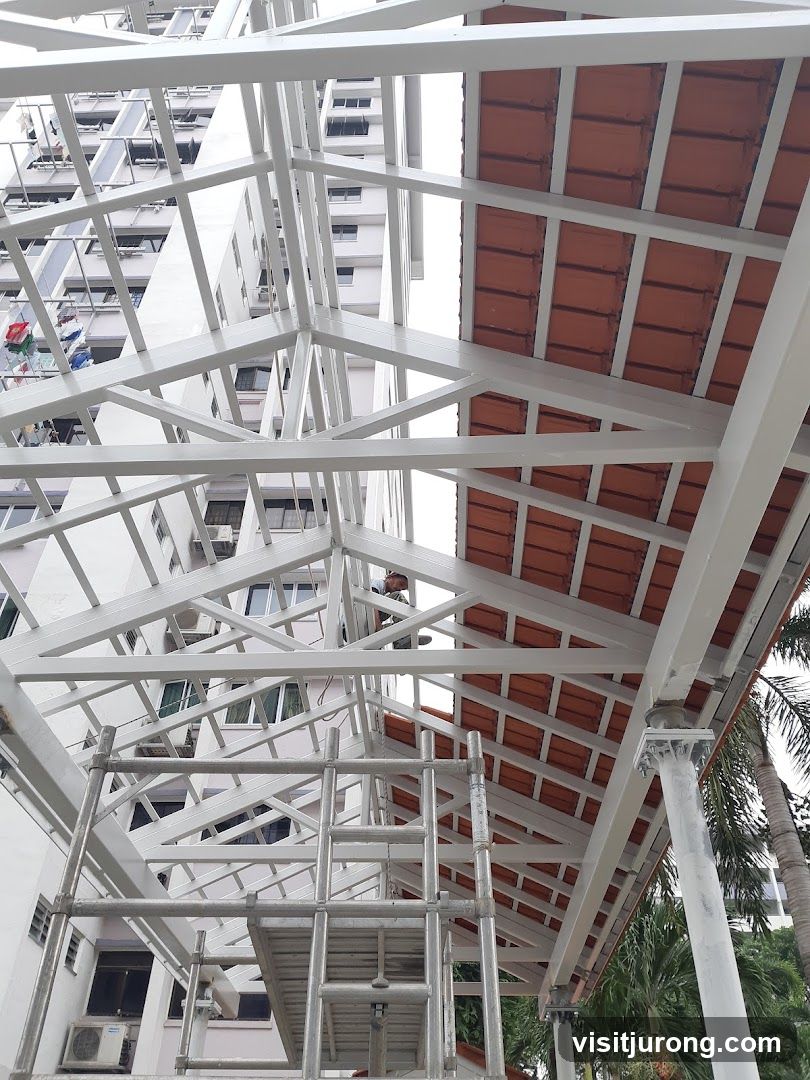 Construction of a new roof structure