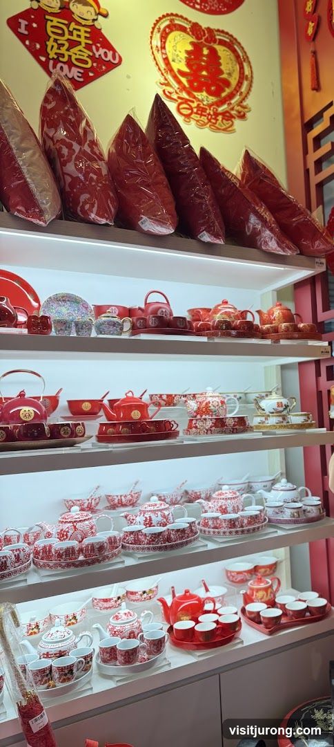Red Tea Sets and Decorations