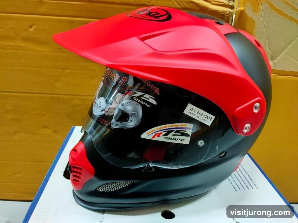 Red and Black Motorcycle Helmet