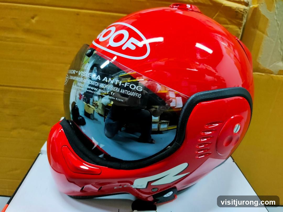 Red Motorcycle Helmet