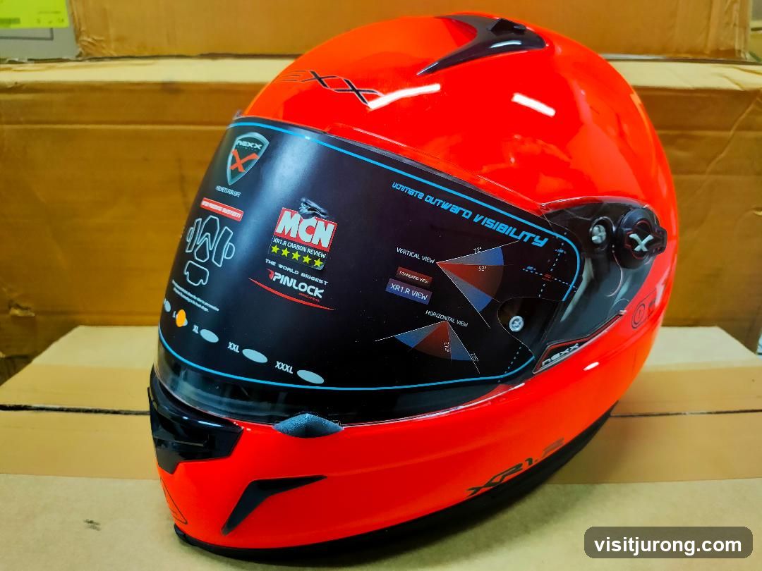 Red Motorcycle Helmet