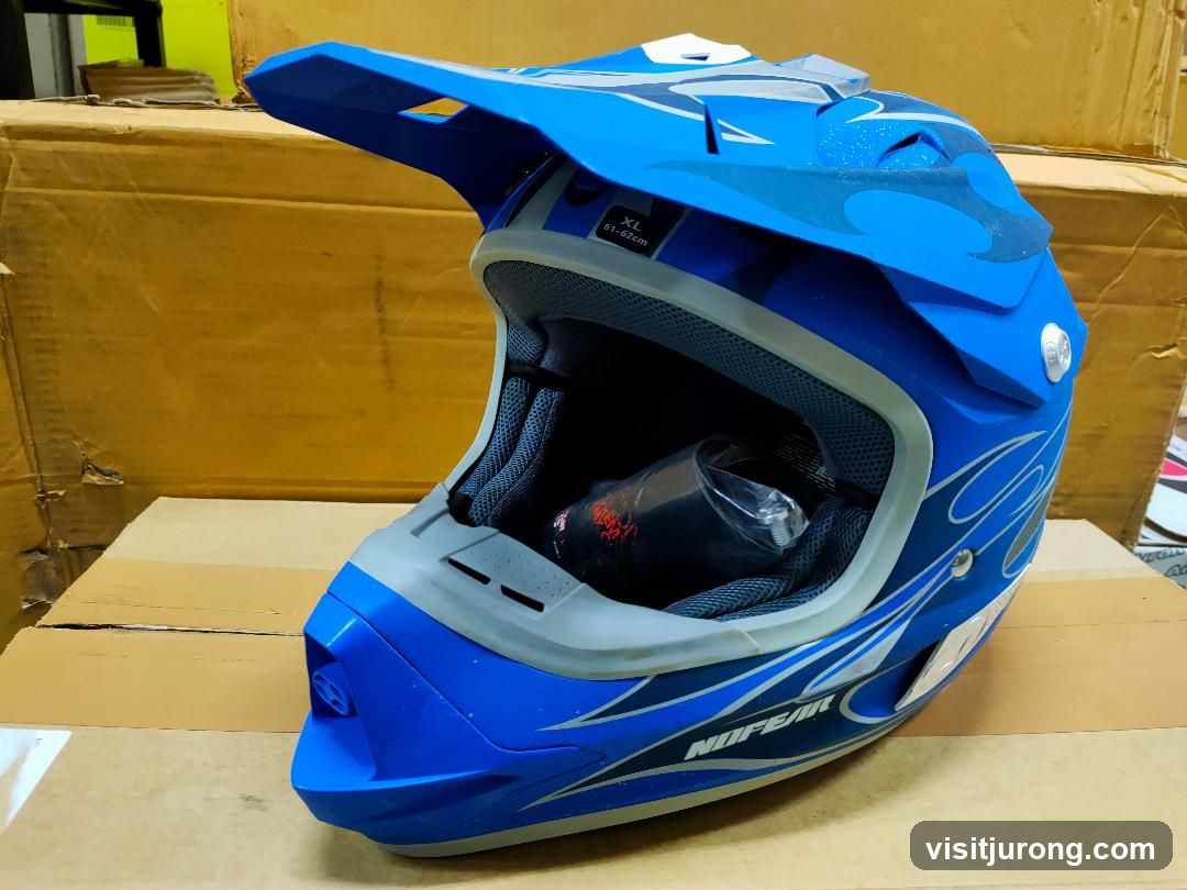 Blue Motocross Helmet