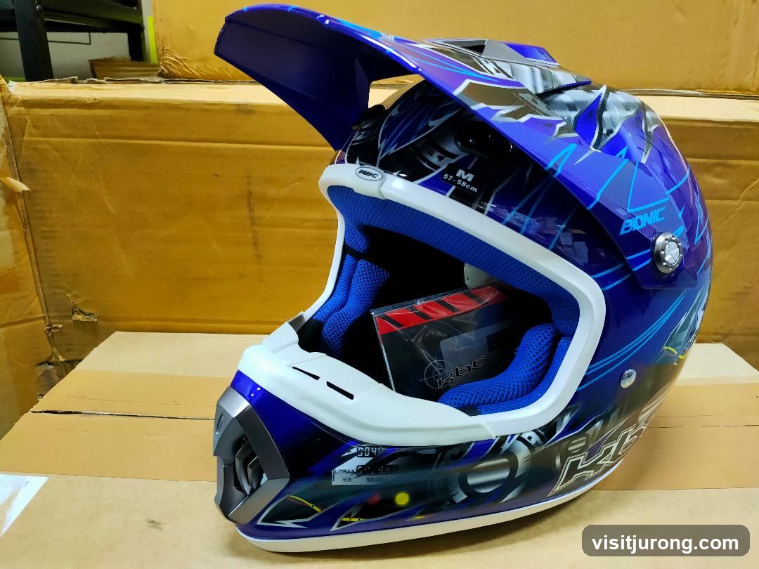 Blue Motocross Helmet
