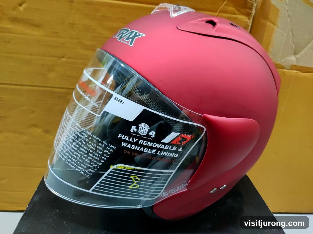 Red Motorcycle Helmet
