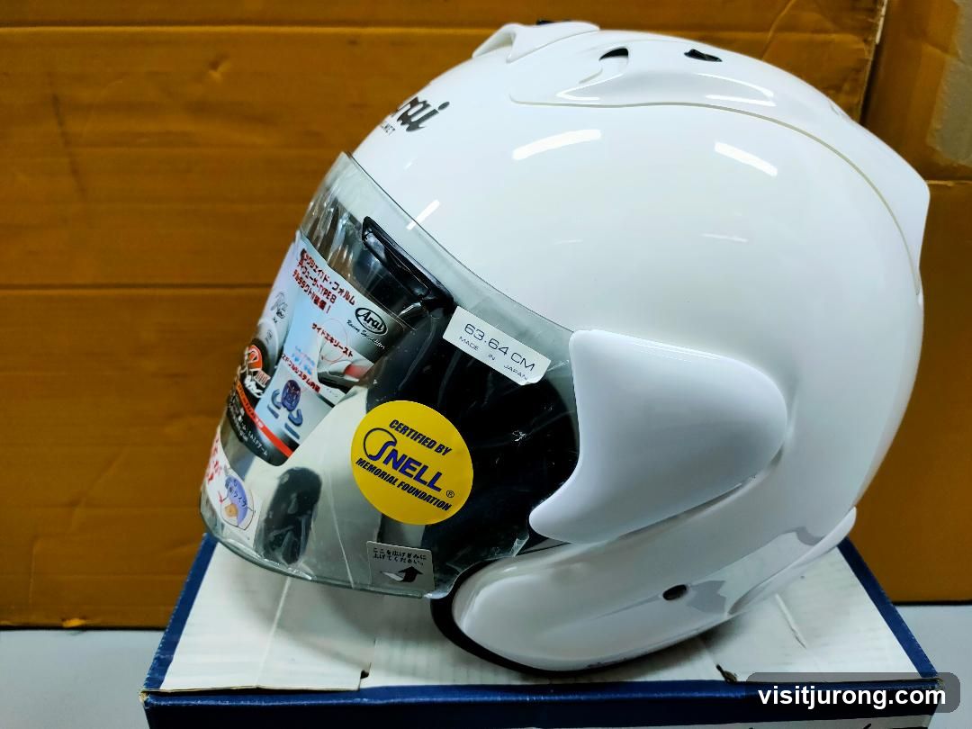 White Arai Helmet