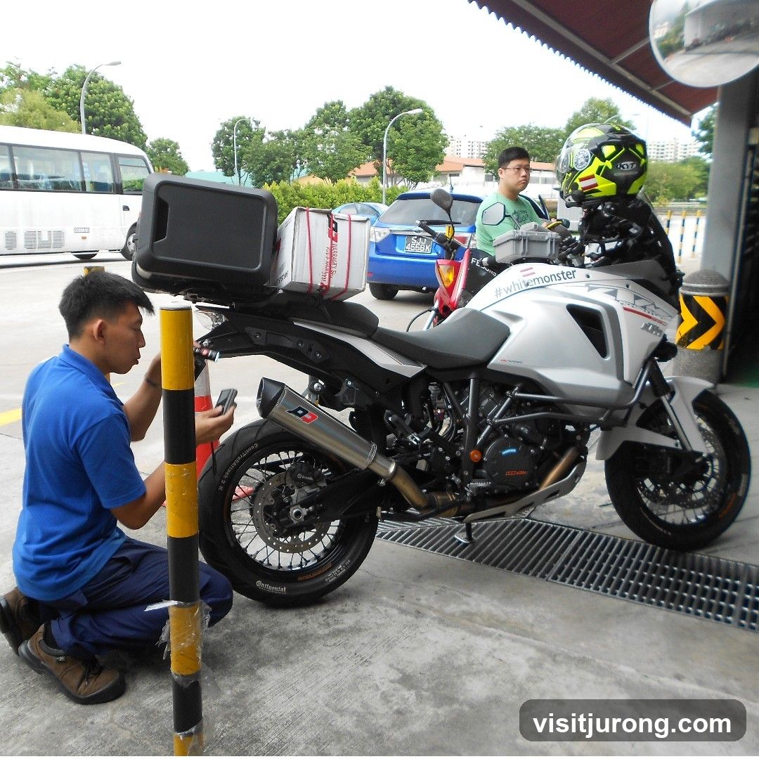 Motorcycle with Packages
