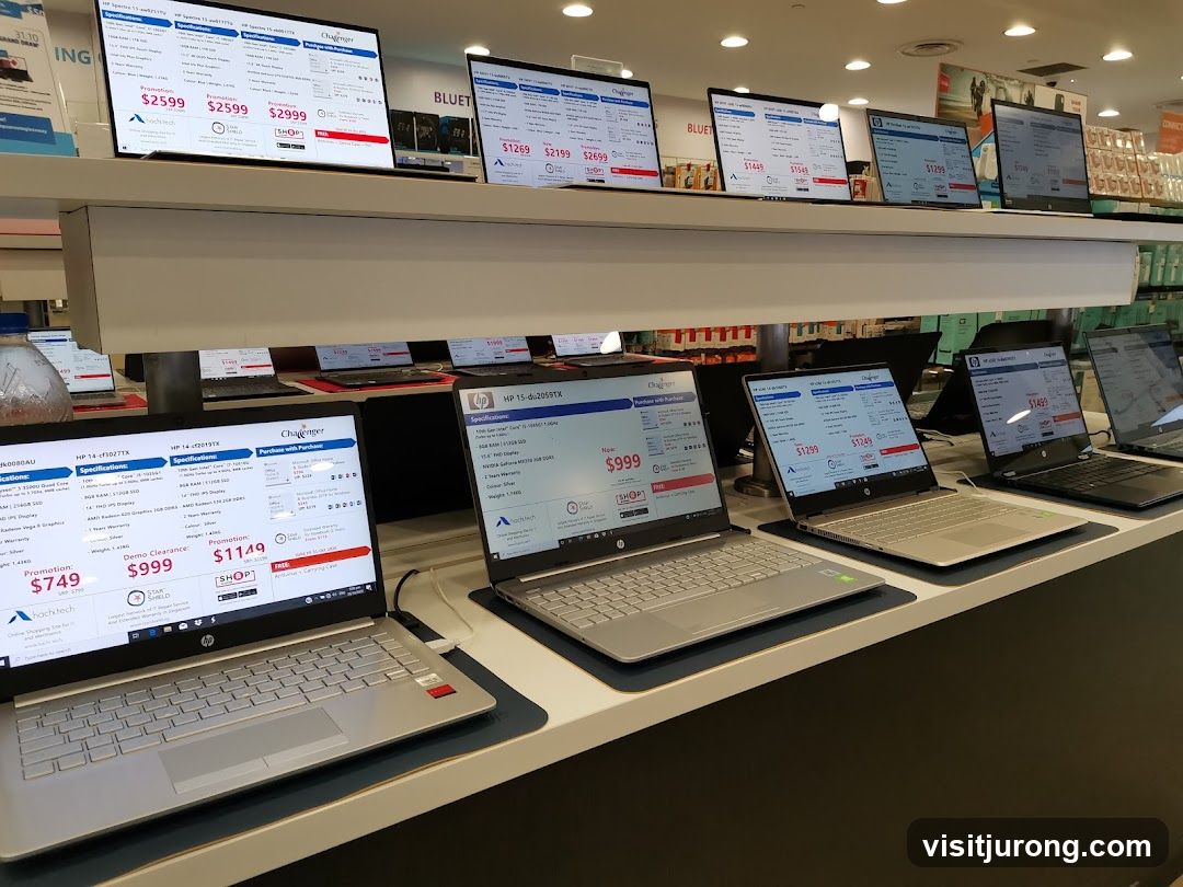 Laptops on Display
