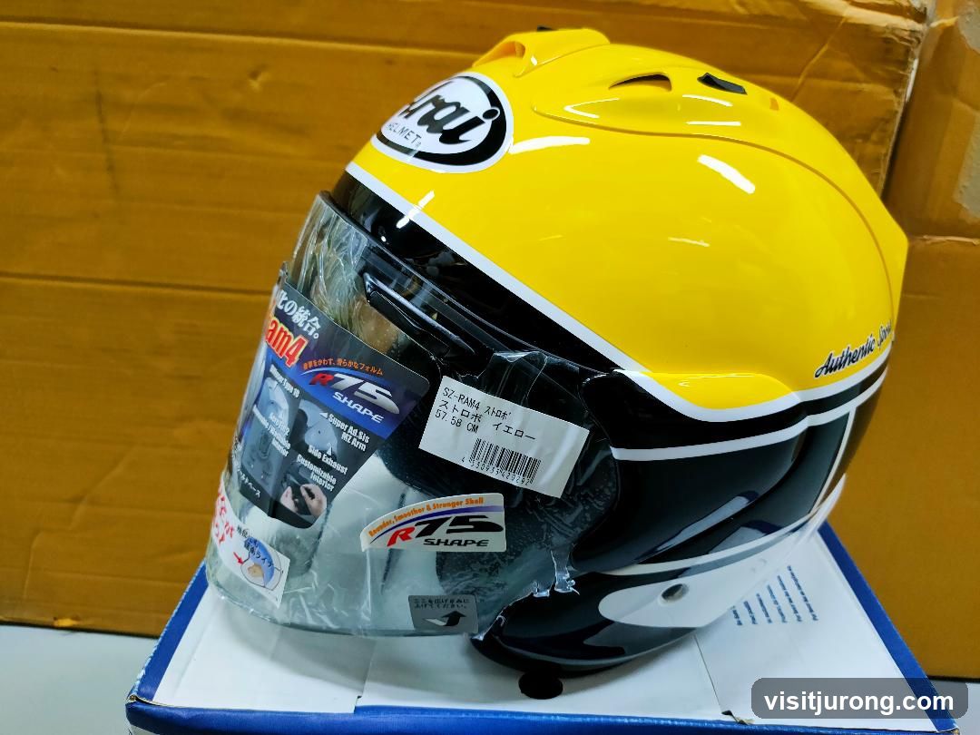 Yellow Motorcycle Helmet