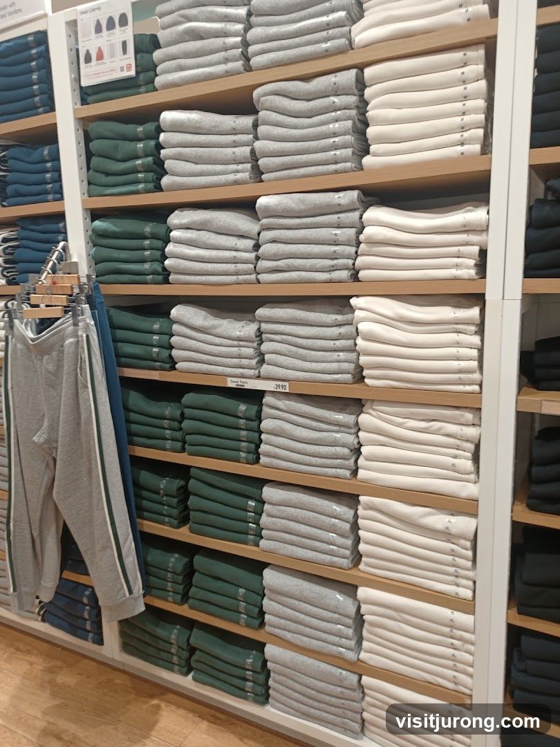 Folded Apparel on Shelves