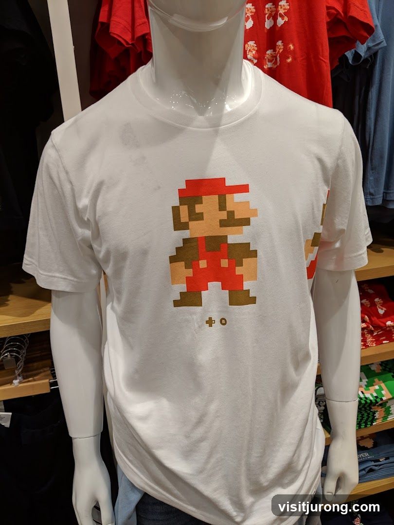 White T-shirt with Mario graphic