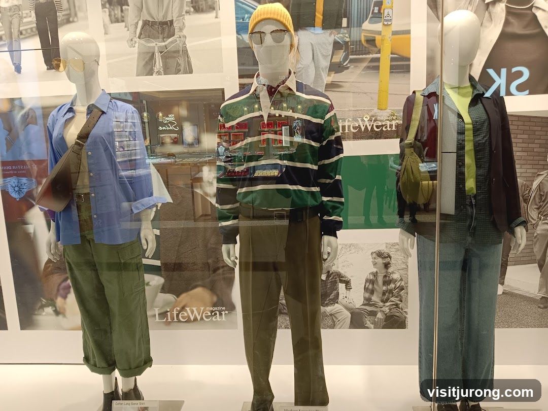 Mannequins in a store window display