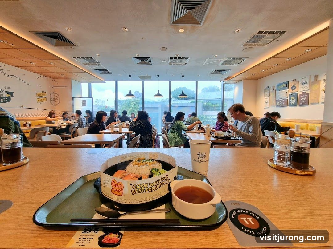 Restaurant Interior with Food