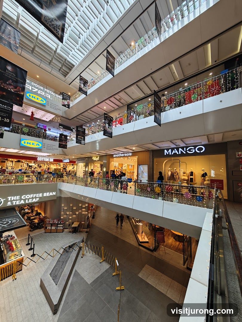 Mall Interior with Shops