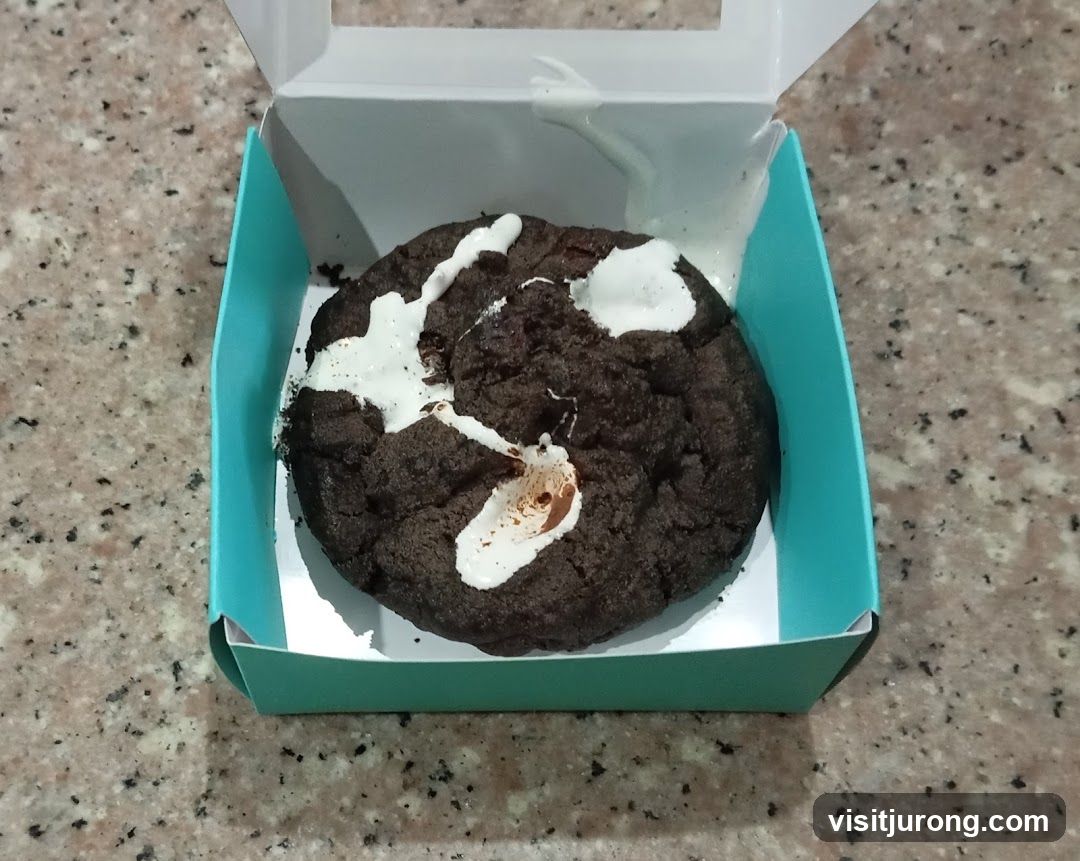 Chocolate cookie with marshmallows