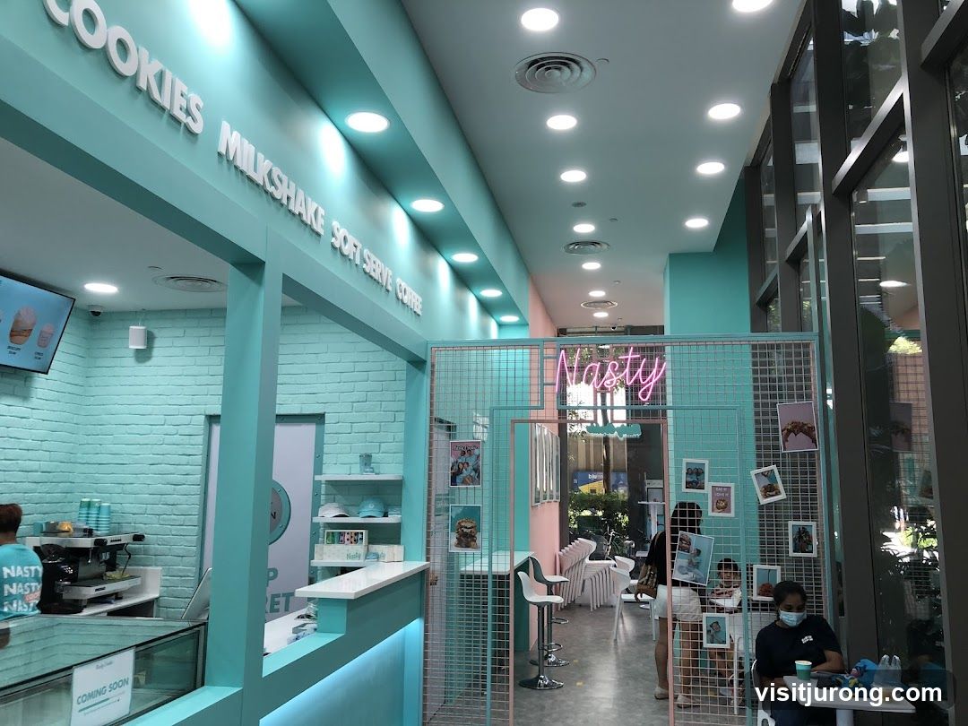 Interior of a dessert shop