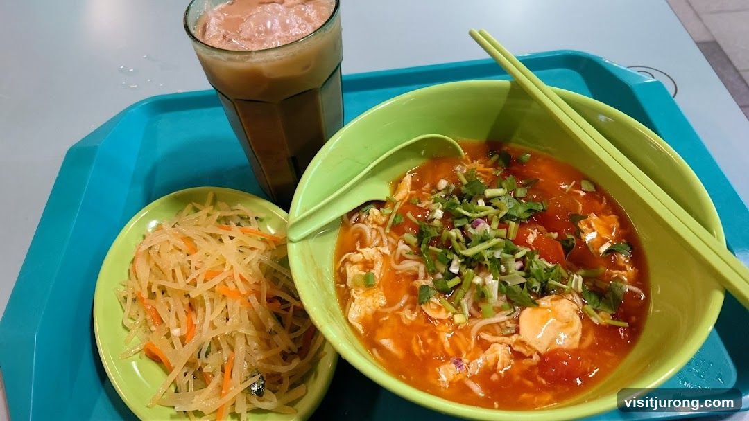 Noodle Soup with Side Dish and Drink