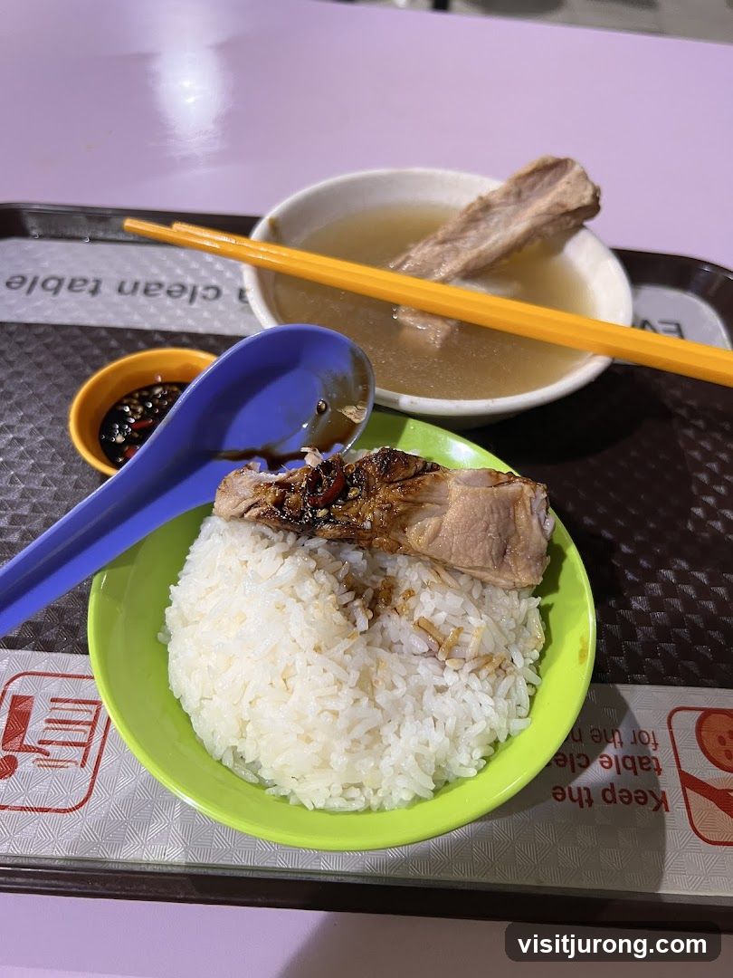 Pork Ribs with Rice and Soup