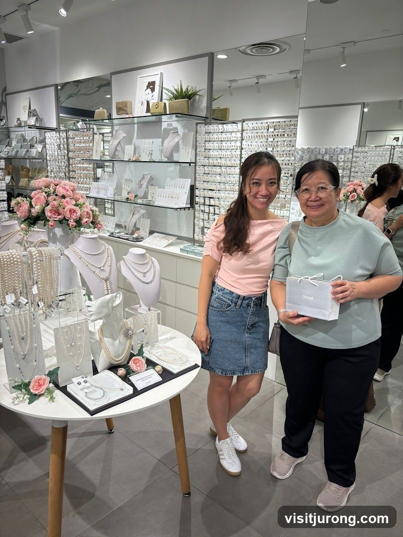 Two Women Posing in a Jewelry Store