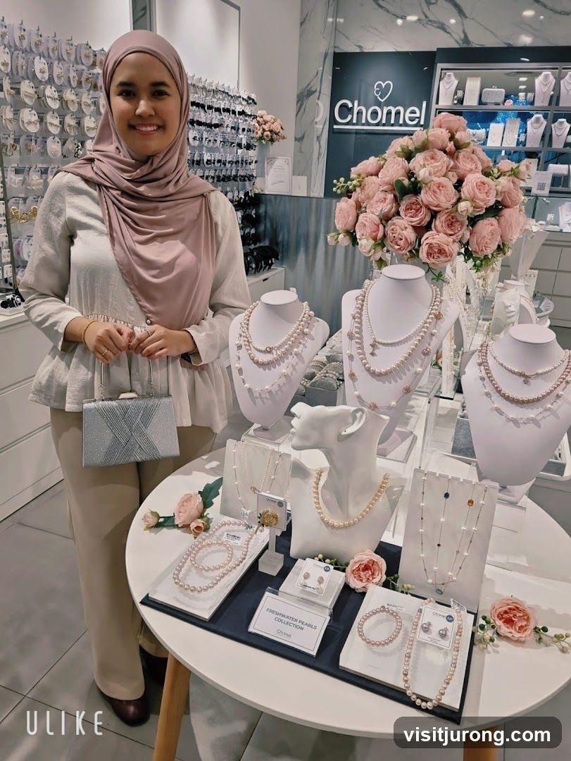 Woman in a jewelry store