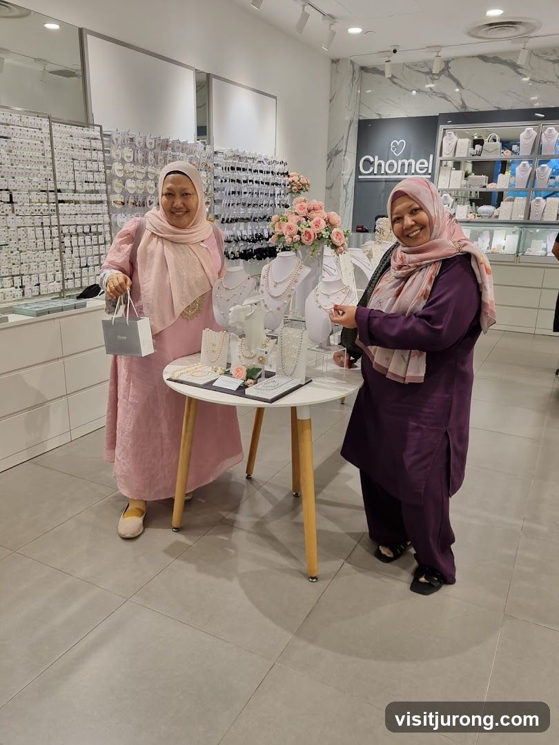 Two women in a jewelry store