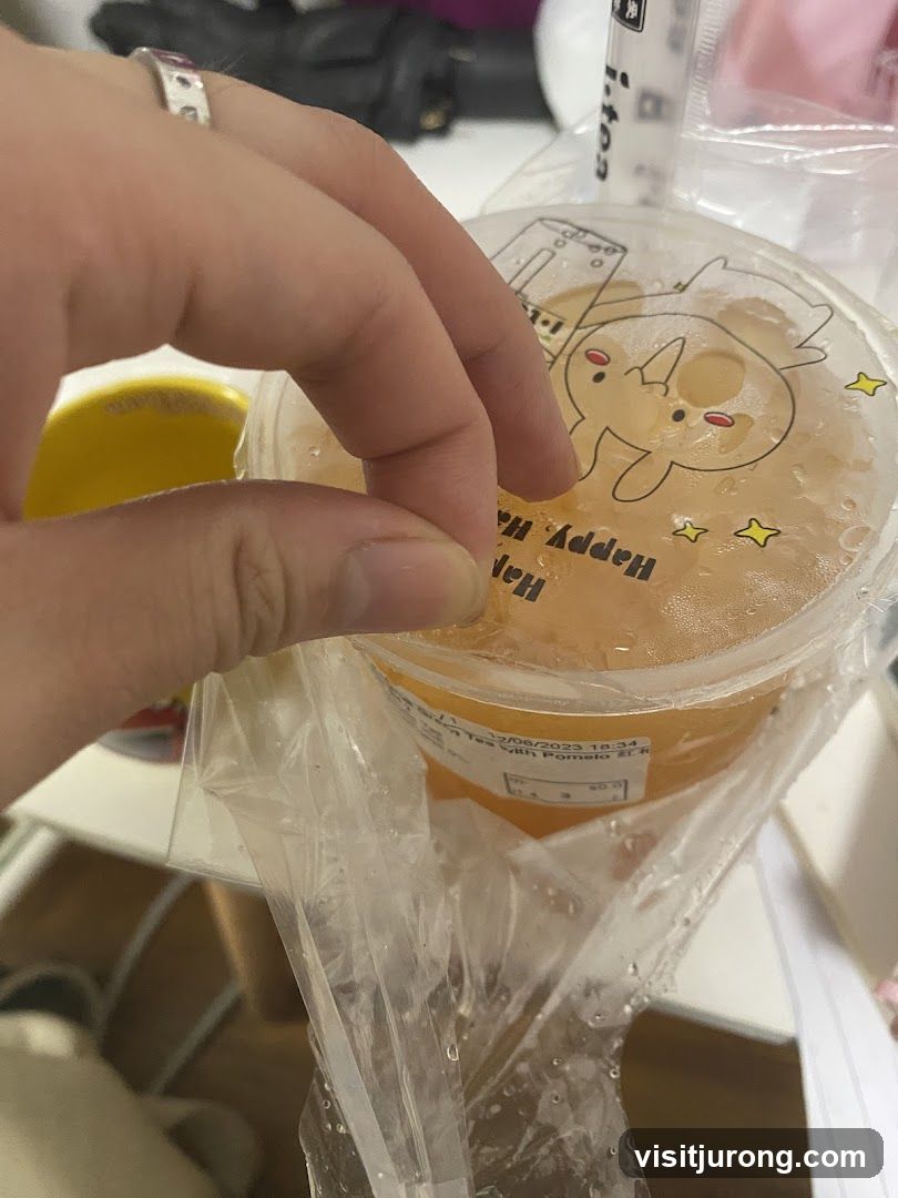 Beverage in Plastic Bag