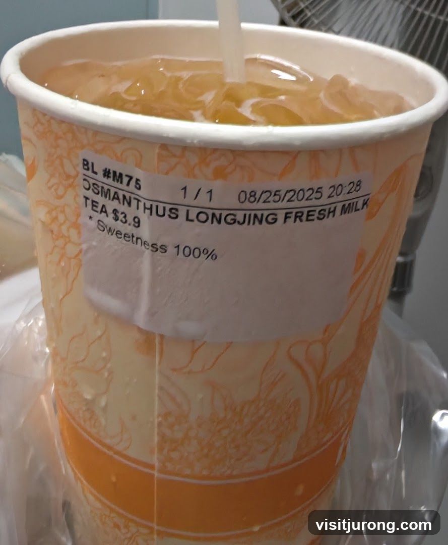 Osmanthus Longjing Fresh Milk Tea