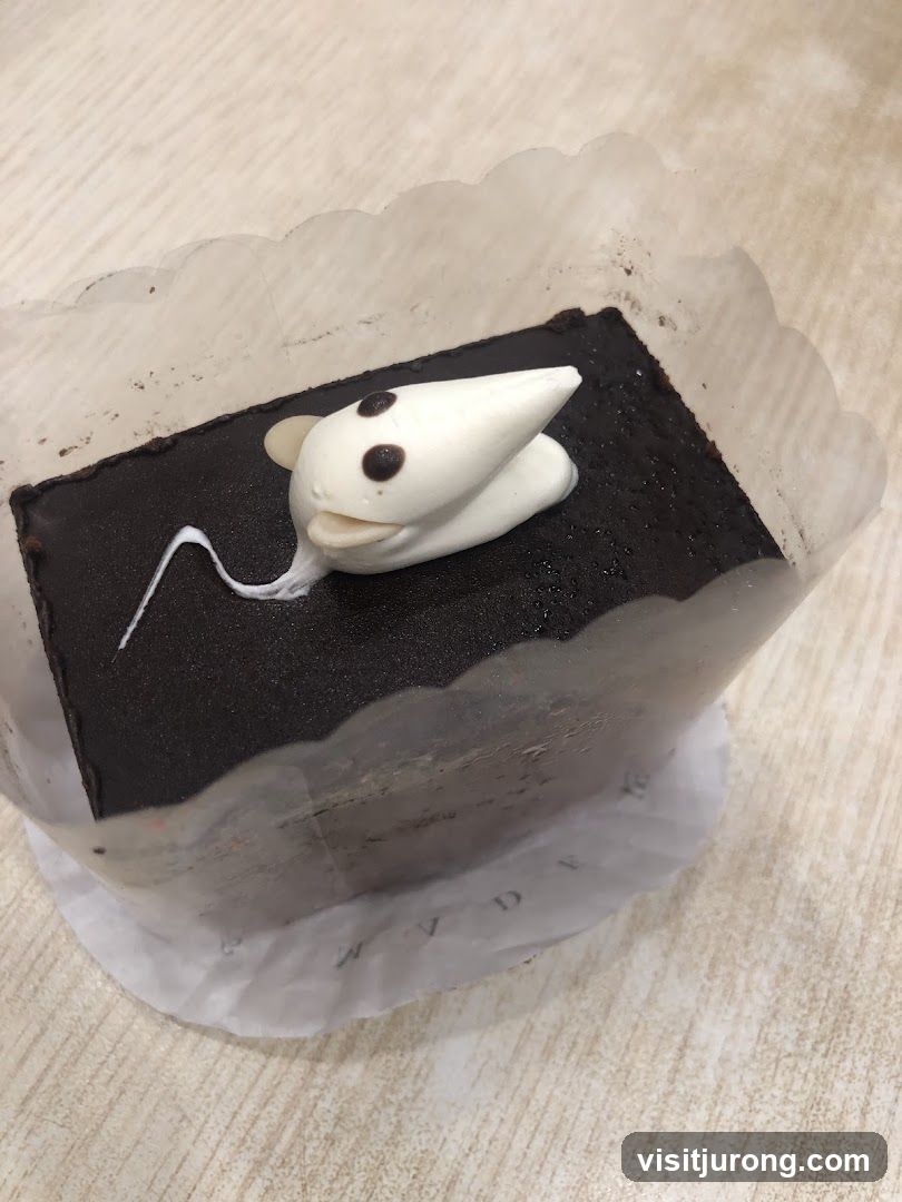 Chocolate Cake with Mouse Decoration