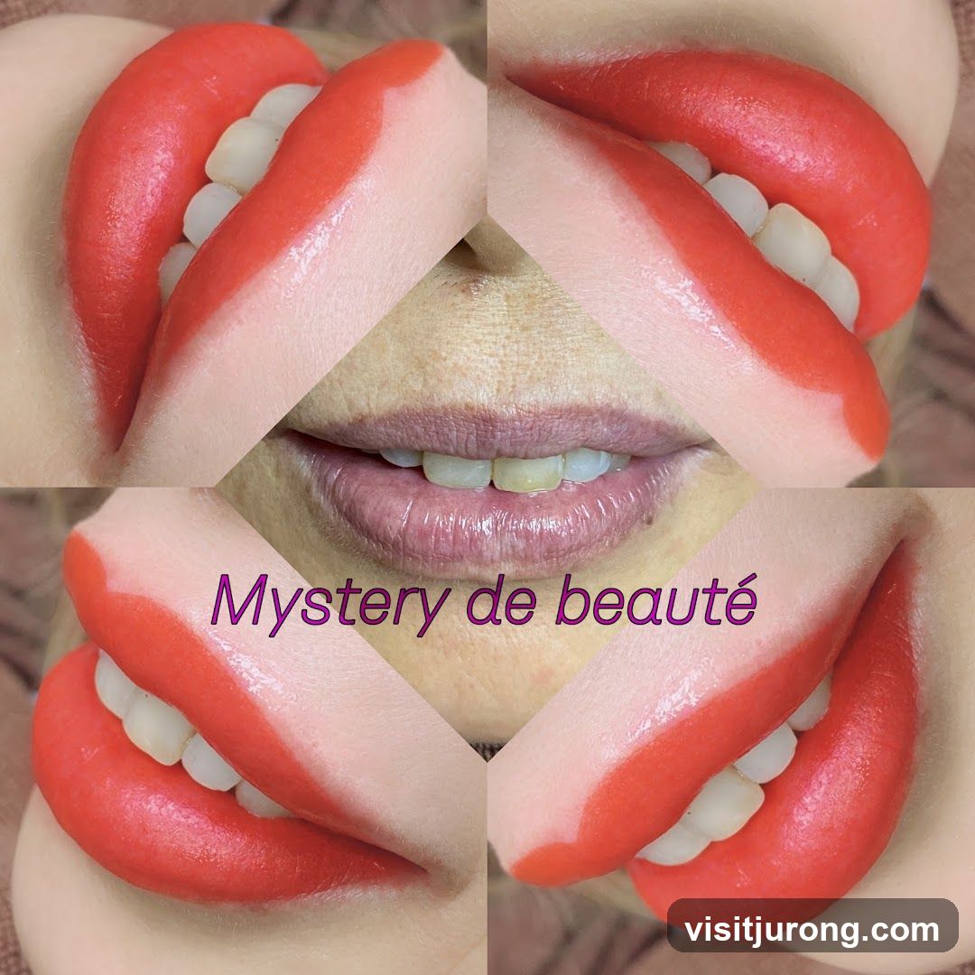 Collage of Lips with Text